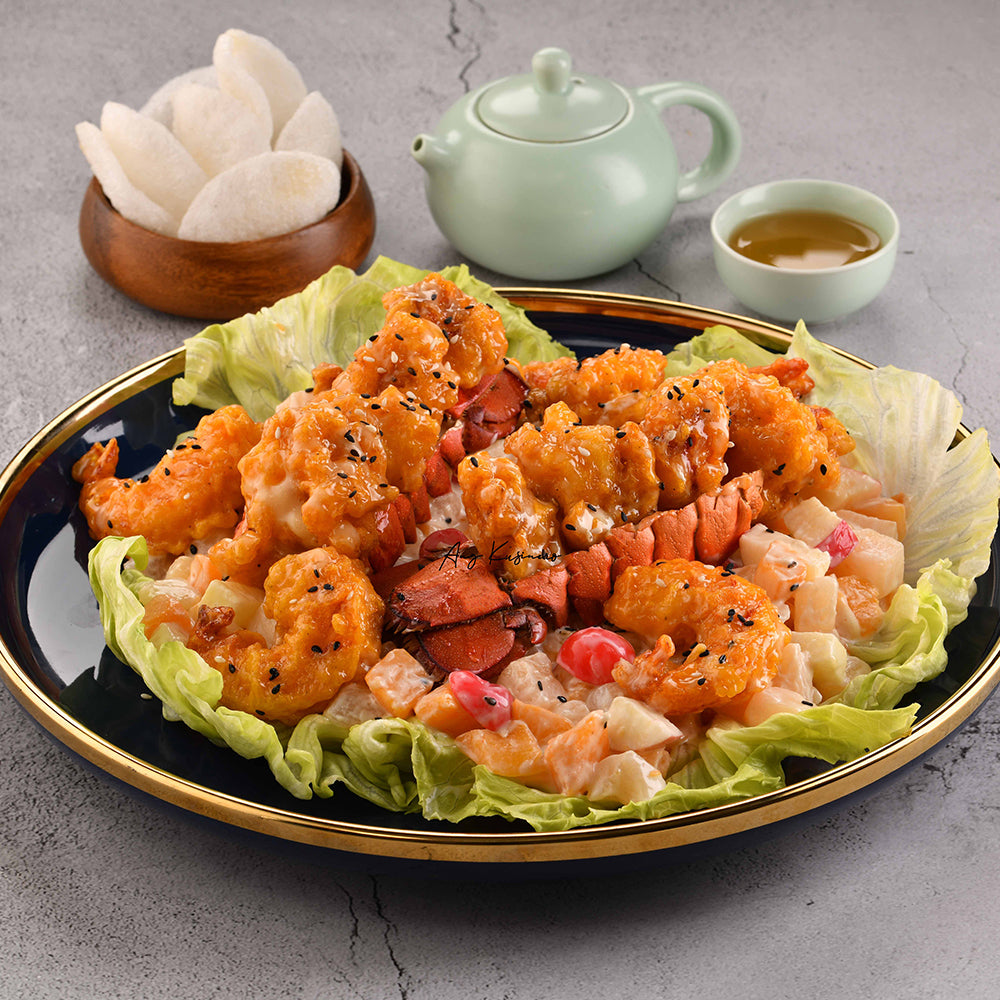 Lobster Tails & Black Tiger Prawn Salad in Premium Mixed Fruits